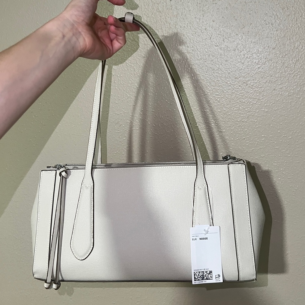 H&M Rectangular Cream Shoulder Bag